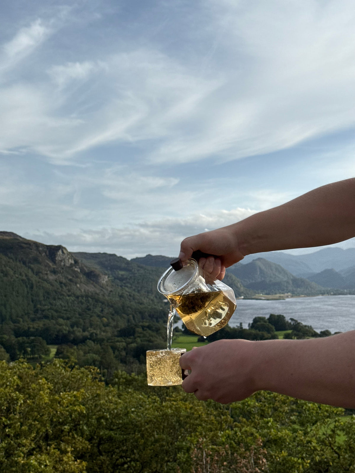 High Summit Tea Mountain Teapot in heat-resistant glass